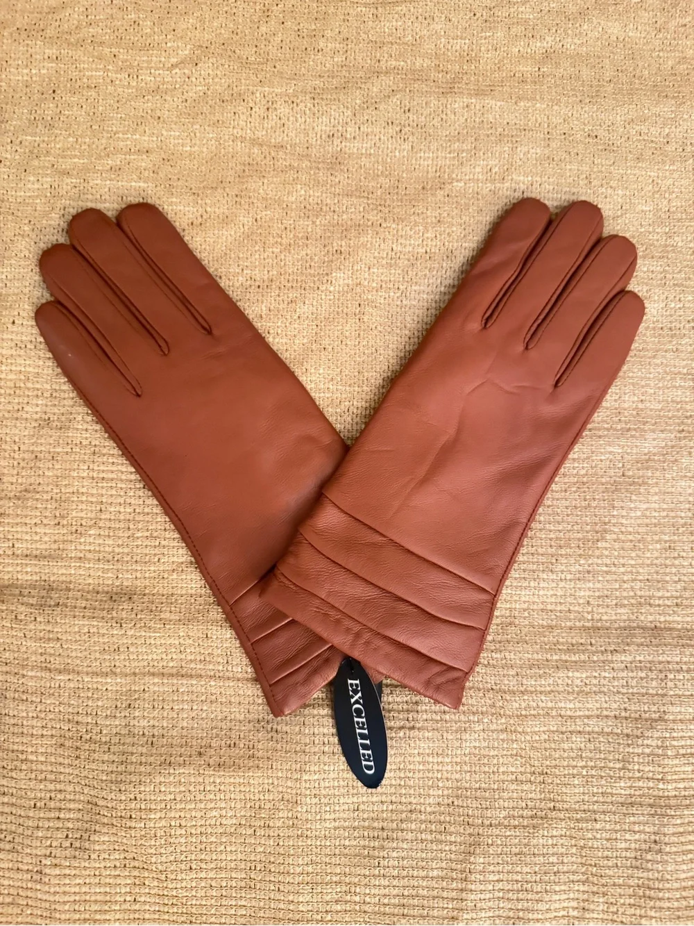 Leather with cashmire lining